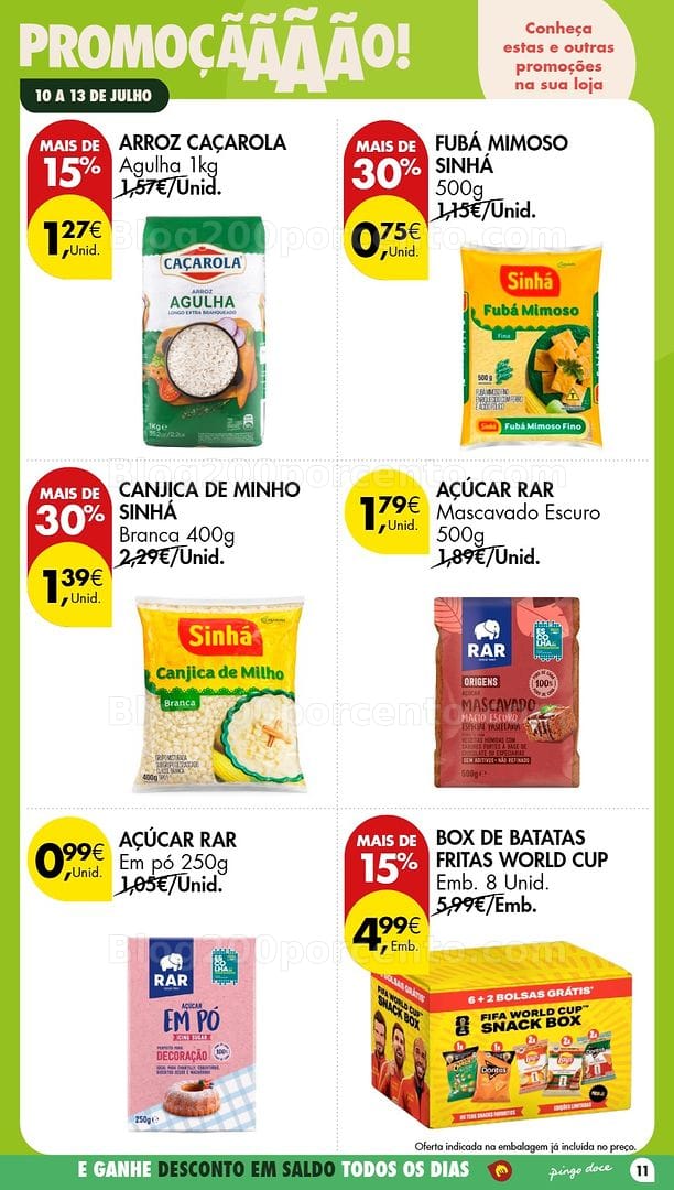 Antevisão Folheto PINGO DOCE Promoções Fim de Semana - 10 a 13 julho